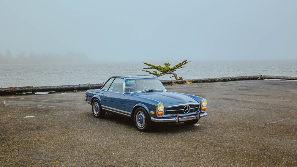 Mercedes 280SL professionally photographed